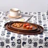 Plates Oval Serving Trays Tableware Dessert Tea Saucer Coasters Coffee Wooden Plate Storage Display Home El Decor