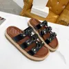 Designer raffia sandaler lympia platt remsandal tippi grönsak garvad kalvskinnkvinnor sandal platt sommar utomhus klassiska glid vävda övre skor