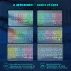 Clavier clavier pour tablette Android iOS Windows Wireless Mouse Keyboard Bluetooth compatible Rainbow Clavier rétro-éclairé pour le téléphone iPad