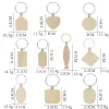 Kampanjhantverk Party Favor Souvenir Plain DIY Blank Borte Wood Pendant Key Chain Keychain med nyckelring Ny