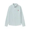 mens shirt Classic polo shirts AM Matching paris fashion Love Embroidery Macaron Color long shirt