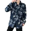 Freizeithemden für Herren, 3D-Kokosnussbaum-Druck, langärmeliges Hawaii-Hemd für Herren, Resort-Strand, übergroßes Harajuku-Top, tägliches Kleidungsstück