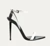 Дизайнерские сандалии Сандалии с замком на каблуке с ремешком на щиколотке на металлическом каблуке Летние томы - женская обувь на высоком каблуке свадебное платье невесты насос с открытым острым носком с коробкой EU35-44