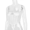 Tanks de femmes Summer Sexy Tops Costume d'exposition en mailles creux Open femme tenue sans manches mini bodys de la mode Club de la mode LM026