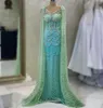 2023 maggio ASO EBI Crystals Mermaid Prom Abito da ballo in rilievo in pizzo sequenza da sera in pizzo Secondo ricevimento di abbigliamento abiti da fidanzamento di compleanno abiti abiti da soiree zj347