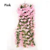 Fleurs décoratives 1 pièce artificielle feuille de lierre guirlande vigne tenture murale pour fête mariage bureau décor à la maison