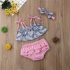 Completi di abbigliamento 0-24M Neonata Fenicottero Set di vestiti Set da spiaggia Summer Crop Top e pantaloncini con volant Abiti adorabili carini