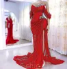 2023 май аста Эби красный русалочный платье выпускное выпускное платье кружево сексуальное вечернее вечернее вечернее вечеринка второй прием с днем ​​рождения платья платья