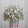 Fiori decorativi 80/70/60/50 / 40cm White Baby Breath Rose Fiore artificiale Ball Wedding Table Centrotavola Deco Gypsophila Evento floreale