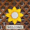 Fleurs décoratives Suspendues Décor Mur Welcome Home Signe Tournesol Vintage Jardin Sarcelle Artificielle