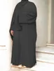 Etniska kläder Eid Ramadan Mubarak Kaftan Abaya Dubai Kimono Turkiet Islam Pakistan Muslim sätter lång klänning för kvinnor Robe Longue Djellaba Femme 230529
