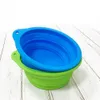 Nouveau produit bol pliant en Silicone rond 600ML bol pour animaux de compagnie de qualité alimentaire bol pour chien bol pour chat Portable ensemble de nourriture pour animaux de compagnie