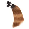 Brazylijskie dziewicze przedłużenia włosów ludzkich Human Human Hair Extension Sily Fail Body Fala 1B/27# 1B/30# Ombre Kolor 10-30 cala 3 wiązki podwójne wątek Dwa tony kolor