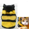 Chat Costumes Chien Vêtements Mignon Bumble Bee Dress Up Costume Vêtements Manteau Vêtements Fournitures Pour Animaux Gilets Produits Maison Jardin