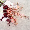 Decorative Flowers Luxury Silk Dancing Lady Orchid Stem Tiger Artificial Flower Spray Florist Supplies