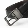 Ceinture homme cuir réversible boucle rotative deux en un large et haute G230529