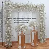 Kwiaty dekoracyjne 80/70/60/50/40 cm Biała oddech Baby Rose Artificial Flower Ball Wedding Table Centerpiece Deco Gypsophila Floral Event