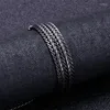 Łańcuchy Wysokiej jakości naszyjnik ze stali nierdzewnej dla mężczyzn czarny kolor pszenicy łańcuch choker mody punkowy biżuteria