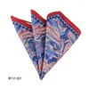 Bow Ties Linbaiway Vintage Floral Baskılı Mendil Erkekler ve Kadınlar için Paisley Cep Meydanı Hankies Düğün Partisi Göğüs Havlu