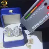 高級ジュエリー卸売価格ヒップホップマネーリッチダイヤモンドリングは、男性用のVVSモイサナイトリングをアイスアウトします