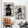 Japanische Malerei Poster und Drucke Japan Samurai Kunst Leinwand Malerei Anime Wandkunst Bilder für Wohnzimmer Home Decor232i