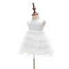 Fille robes infantile bébé robe paillettes baptême pour la fête de mariage robes d'été 3M-24M sans manches Vestidos L210