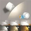 Applique Murale LED, Applique Murale 24LED Dimmable Rechargeable, Contrôle Tactile, Boule Magnétique Rotation à 360° Appliques Murales sans Fil pour Lecture Étude Placard Armoire Veilleuse