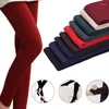 Dames leggings herfst winter vrouw dikke warme snoepkleur geborsteld houtskool stretch fleece broek vertrappende voeten