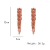Dangle Earrings Juran 2023 Long Crystal Drop Fashion Design Full Rhinestone Tassel for Women Jewelryギフト卸売
