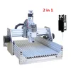 Metal mini cnc roteador gravador diy 2030 máquina de gravação a laser 500mw 2500mw 2 em 1 pacote desmontado escultura corte roteador