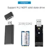 Enclosure USB 3.0 à M.2 SSD Enclosure USB3.0 à NGFF B Adaptateur de disque dur clé (B + M) Clé M2 SATA SSD Mobile externe Boîte pour 2230 2242 M2