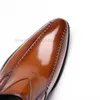 Hommes italiens classiques mocassins chaussures noir marron en cuir véritable bureau chaussures habillées bout pointu sans lacet mode Oxford chaussures hommes