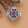 Loose Gemstones Autumn 925 Sterling Silver Fairytale Treasure Cerise Crystal & Clear CZ Beads Fit Original Brand Charms Bracelet