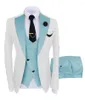 Мужские костюмы мужчин покрывать бизнес -бизнес -лим -подход набор костюмов для вечеринки, свадьба 3pcs blazer verde hombre javaScript: terno masculino
