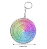 Rund dubbelsidig nyckelkedja Portable Lightweight Small Pendant för ryggsäckväska Charm Pendant Color Feeling Wheel Key Chain