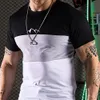 Mens Tshirts Street Tshirt Yaz 3d Çizgili Baskı Kısa Kollu Üstler Moda Günlük Tişört Büyük Boy Tee Erkek Giyim 230529