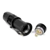 7W 300LM SK-68 3 Modes Mini Q5 LED-ficklampa Torch Tactical Lamp Justerbar Fokus Zoomabel ljus 12 ll