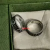 bijoux de créateur bracelet collier anneau 925 hip hop évider chanvre petite marguerite fleur motif couple paire anneau