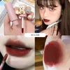 Lip Gloss Cute Bear Cover Lipgloss Velvet Matte Rossetto Blush Waterproof Long Lasting Antiaderente Tazza Trucco Tinta Fango Cosmetico