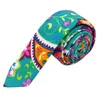 Bow Ties Men Neck Tie Linne Skinny Paisley Print Slippies Casual Retro Neckwear Female For Wedding Party