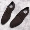 Neue Marke Wildleder Schuhe Männer Echtes Leder Business Kleid Formelle Schuhe Herren Britischen Stil Kuh Leder Schuhe Klassische Schwarz oxfords