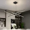 Lampes suspendues Table à manger lumière LED pour salon en aluminium suspendu BlackLamp Lustre suspendre éclairage intérieur décor à la maison