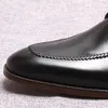 Brand Square Toe Oxfords Men skor äkta läder italienska affärer klassiska formella män klädskor för män nya designskor