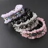 Haarclips Fashion Big Flower Rice Bead Accessoires Brede hoofdband Barok voor vrouwen Tiara Bijoux 823