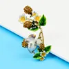 Women Design Picking Fruits Squirrel Brooches For Women Lovely Animal Casual Party Office Brooch Pin Gifts