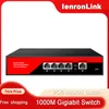 Switches Switch Poe Gigabit IenronLink Link 04G10GB 5 Poort 1000 Mbps snelle Ethernet Poe -schakelaar met VLAN -voeding voor camera