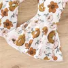 Kläder sätter sommarflickan outfit set nyfödda flickor kläder kall axel romperandfloral pantsandheadband