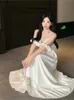 New Strapless Summer Off Shoulder Midi Dresses 2023 Women's Chic White Fairy Ruffles Clothing Slim Vacation Elegant Sundress