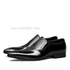 Mocassini da uomo con stampa di coccodrillo da uomo primavera autunno Scarpe eleganti da uomo in vera pelle marrone nero