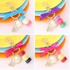 Keychains Creative Macarons Cake Keychain Eiffel Tower Ribbon Bow-Knot Key Chain Women Handbag Bag Charm Fashion Trinket Gift Jewelry